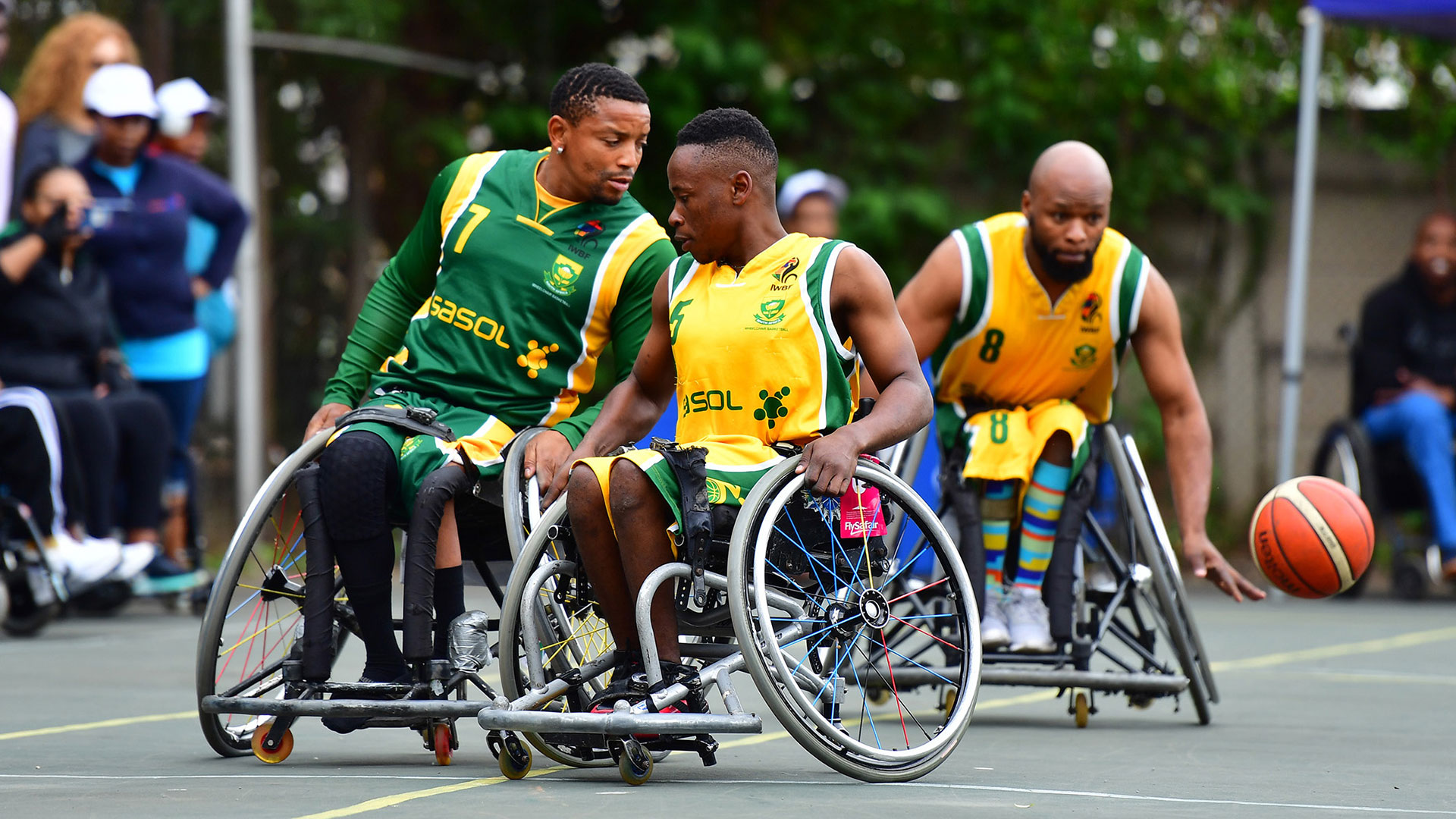 Wheelchair basketball playing at Netcare Hospital