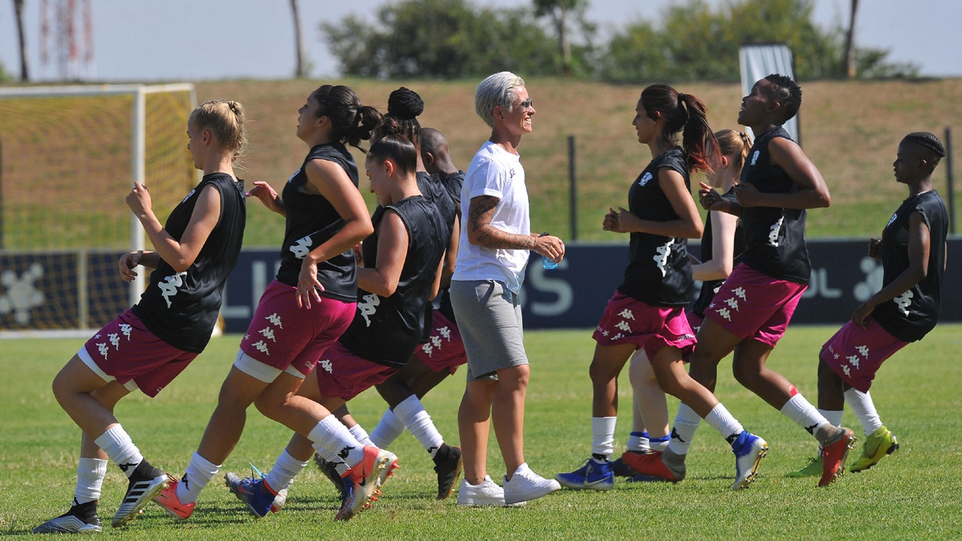 Banyana Banyana captain Janine Van Wyk during JWV training session