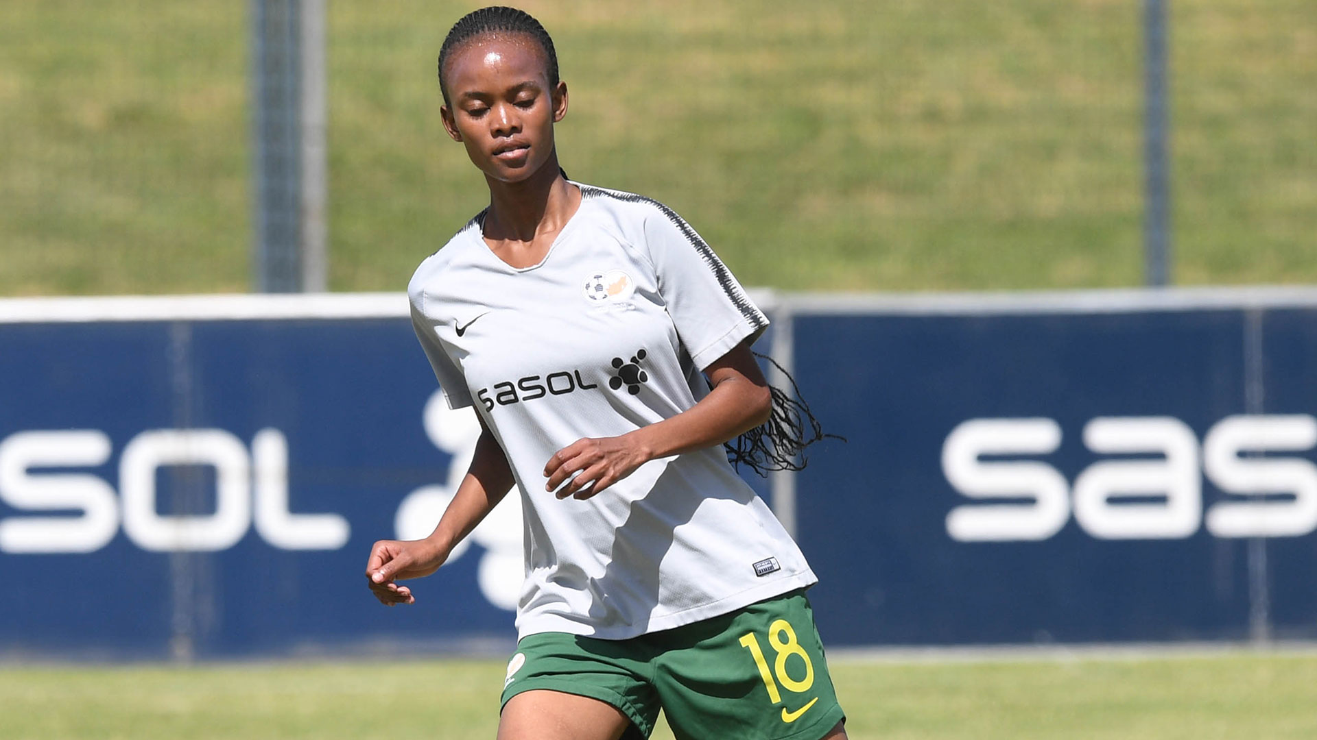 Sasol Banyana Banyana player, neliswa Luthi training during 2020 COSAFA Cup