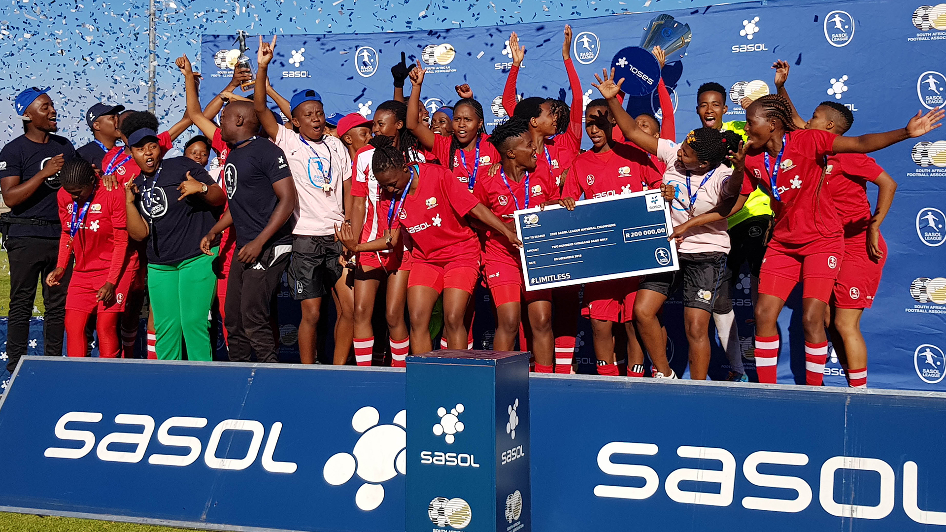 Sasol league championship celebration