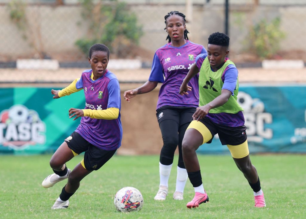 Banyana Banyana players on the training pitch