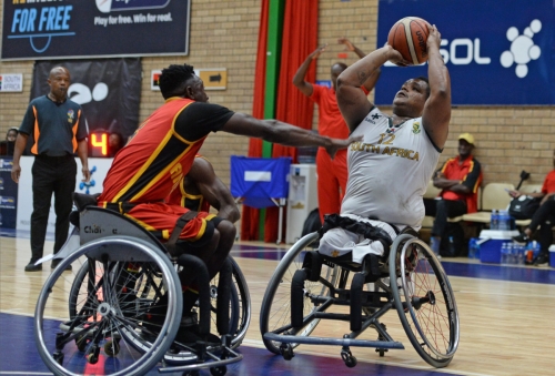 Wheelchair Basketball - 2023 African Para Games Senior Mens Qualifiers - South Africa v Angola - Mandeville Sports Complex